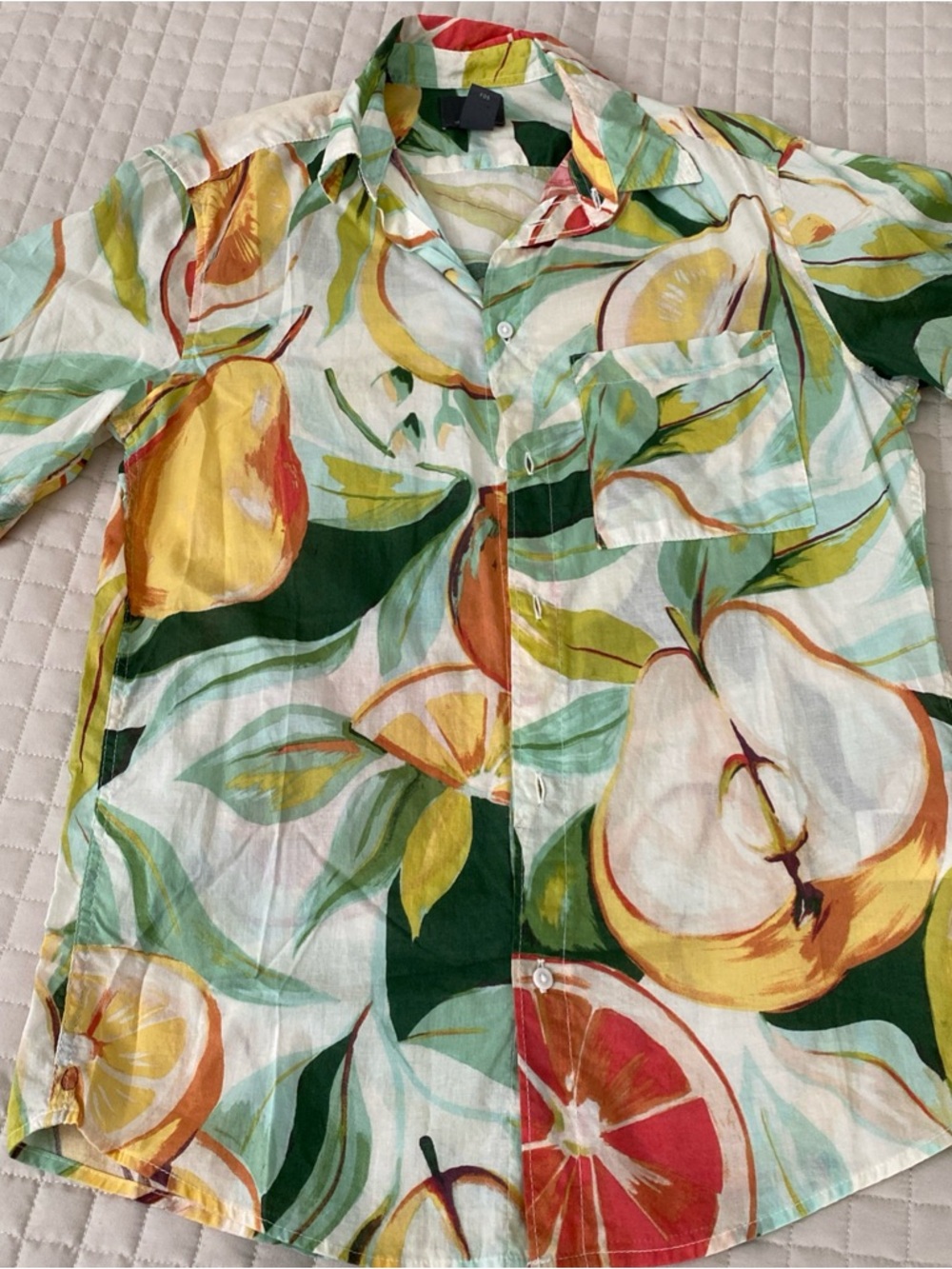 H&M Multicolor Tropical Print Shirt - Green, Red, Yellow, Pink
